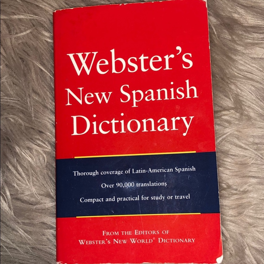 Websters New Spanish Dictionary. Good condition